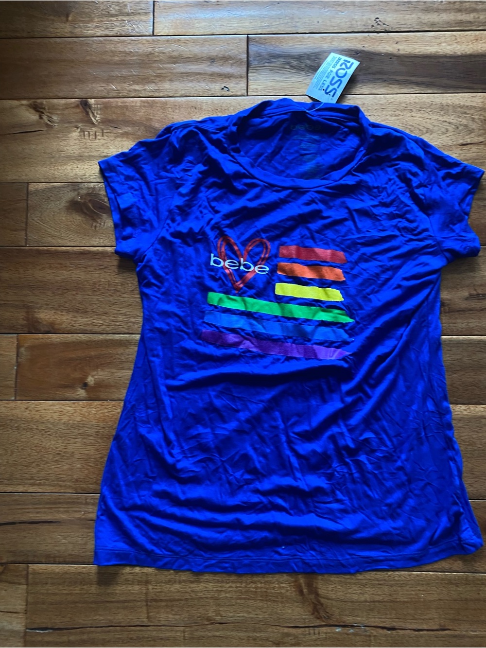 bebe Royal Blue Tee with Subtle Logo